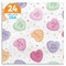 Big Dot of Happiness Valentine Hearts Napkins, Galentine's & Valentine's Day Party Decor, White 3-Ply Paper Luncheon Dinner Napkins - 24 Count